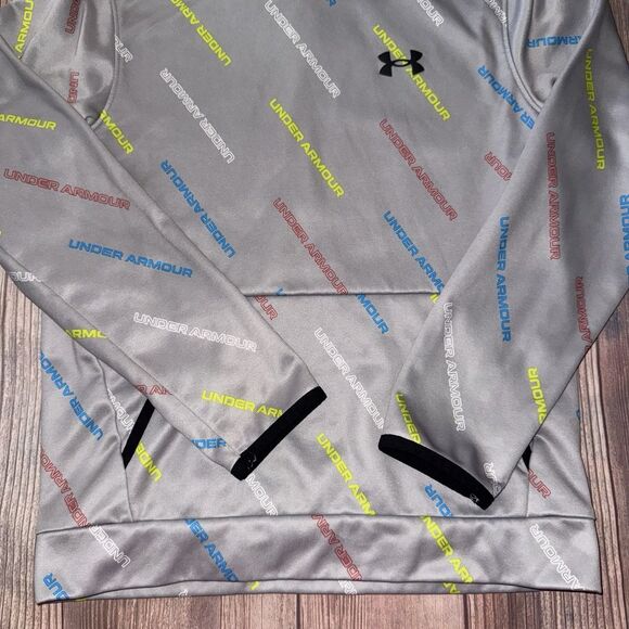 Boys Under Armour Medium Loose Fit Coldgear Logo Hoodie - Picture 2 of 7